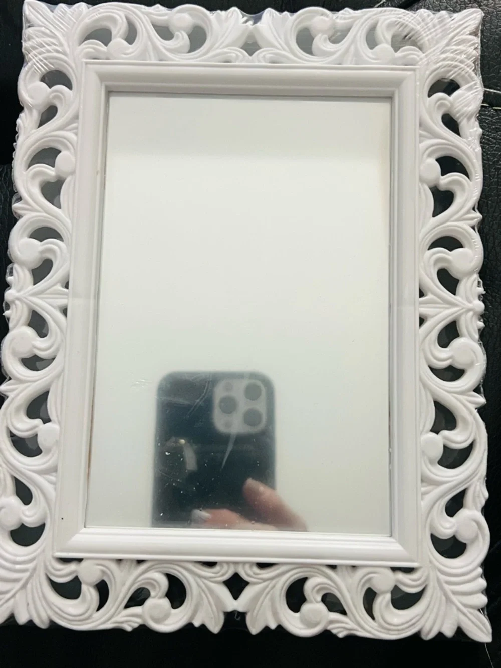 Ornate White Decorative Wall Mirror - Classic Baroque Frame set of 2